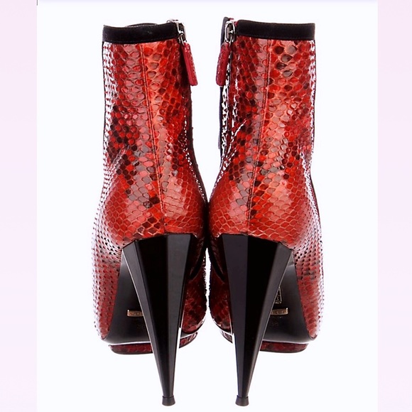 GUCCI NICKI MINAJ RARE Olympia Red Python Heels 38 - Picture 11 of 16